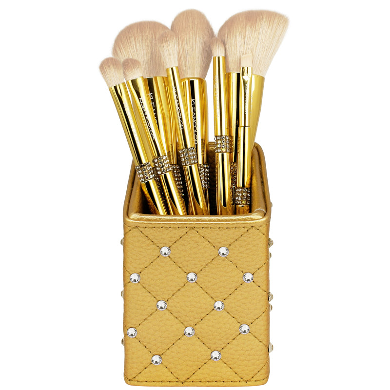 TWINKLY LOVE-8 PIECE FLAWLESS FACE & EYE BRUSH SET W/ BRUSH HOLDER –  KleanColor