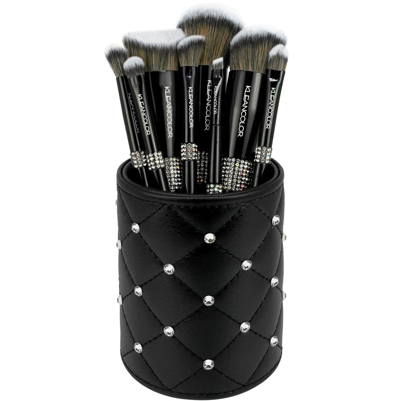 TWINKLY LOVE-8 PIECE FLAWLESS FACE & EYE BRUSH SET W/ BRUSH HOLDER